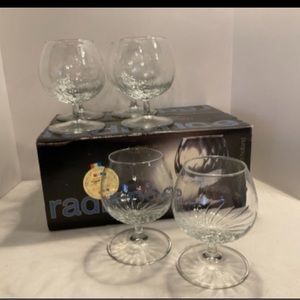 NWT VINTAGE Royal Leerdam cognac glasses in box